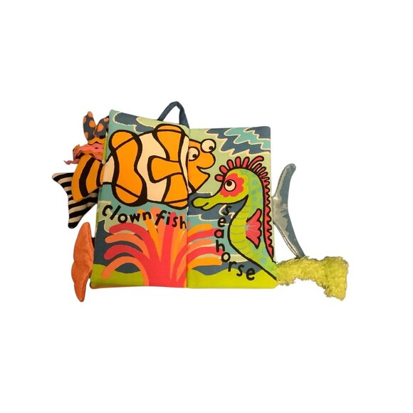 Jellycat Sea Tails Soft Fabric Baby Book With Interactive Textures & Colors - Picture 5 of 8